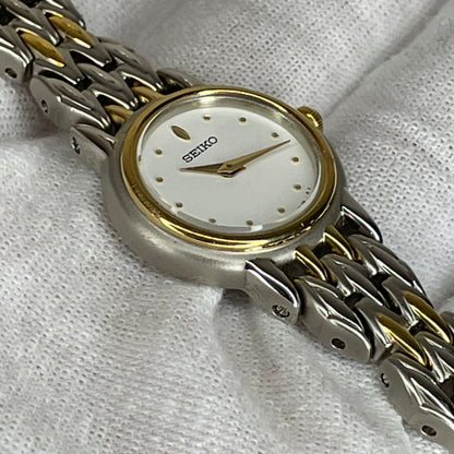 Reloj joya SEIKO 1N00-1H20 Mujer Bicolor Octubre 1991 ÚNICO