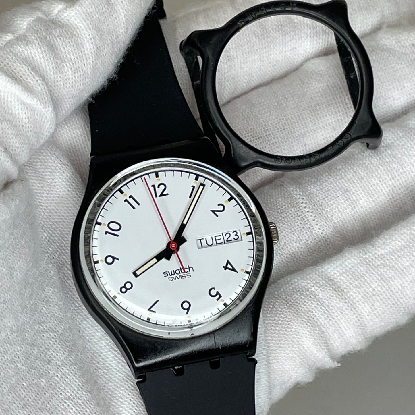 Reloj Swatch Once Again 1986 Day-Date 35 mm Swiss Pulsera Nueva