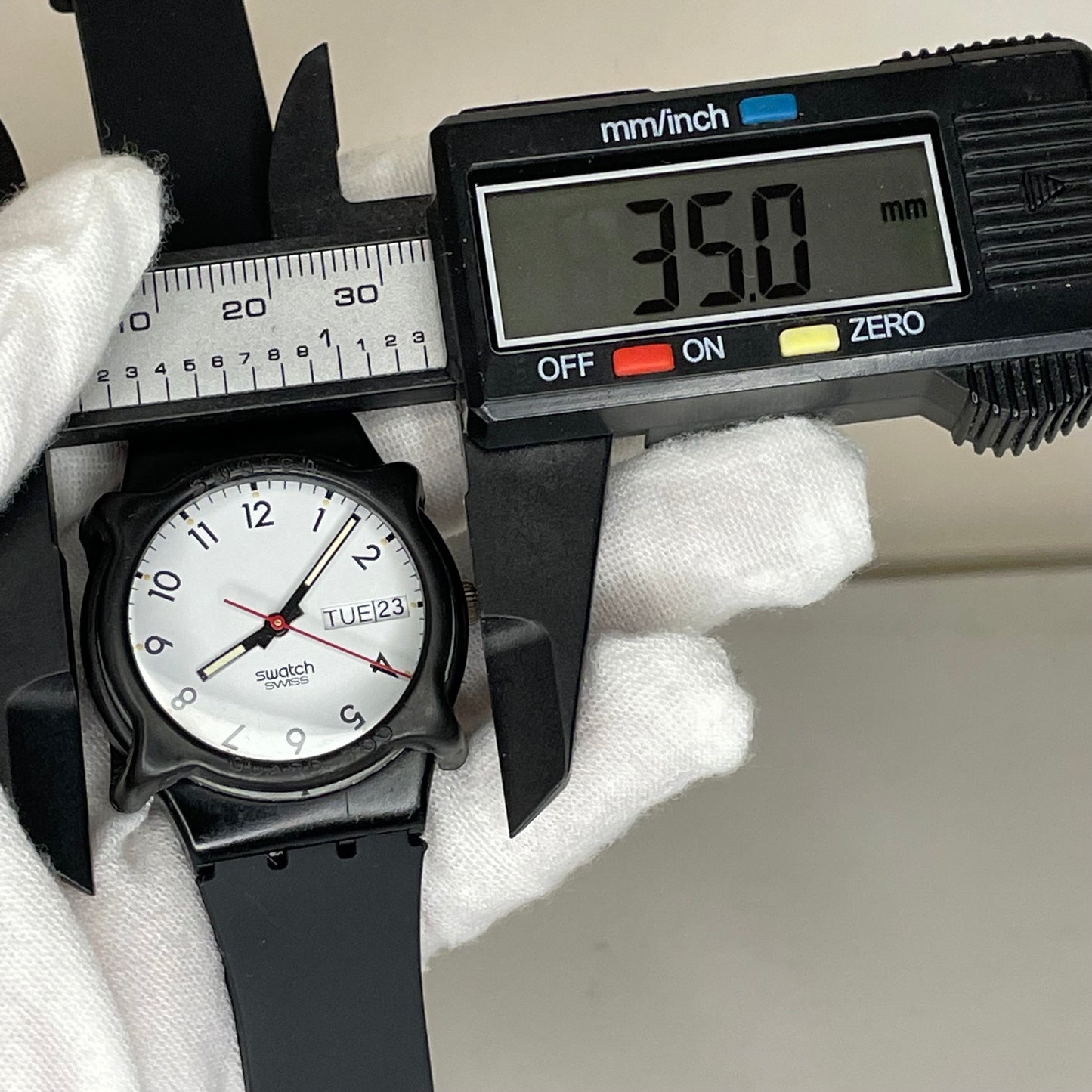 Reloj Swatch Once Again 1986 Day-Date 35 mm Swiss Pulsera Nueva