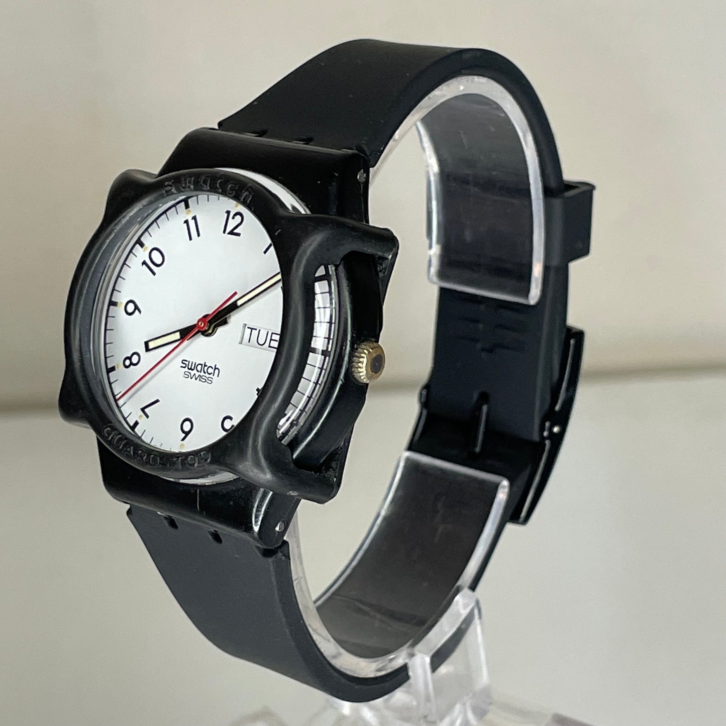 Reloj Swatch Once Again 1986 Day-Date 35 mm Swiss Pulsera Nueva