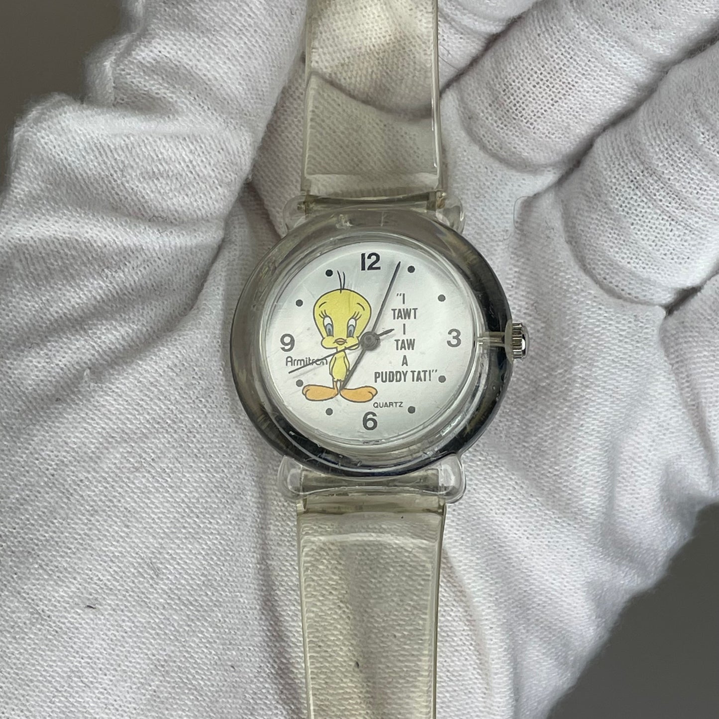 Armitron Tweety Bird Warner Bros. 1994 Correa Original "Me pareció ver un lindo gatito"
