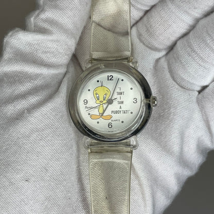 Armitron Tweety Bird Warner Bros. 1994 Correa Original "Me pareció ver un lindo gatito"