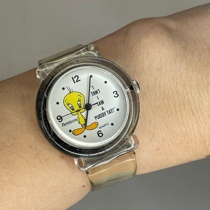 Armitron Tweety Bird Warner Bros. 1994 Correa Original "Me pareció ver un lindo gatito"