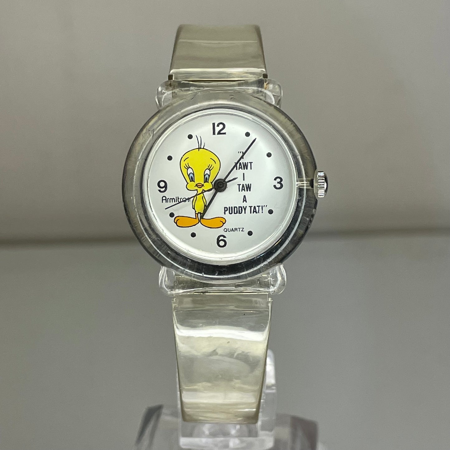 Armitron Tweety Bird Warner Bros. 1994 Correa Original "Me pareció ver un lindo gatito"