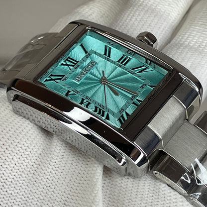 Reloj Invicta Hombre Años 2000 Acero Turquesa NOS Guilloché