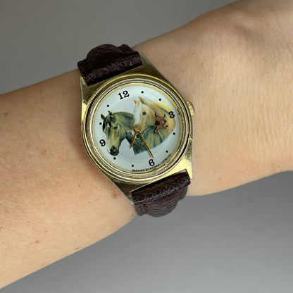 Reloj Valdawn Horse Collection Swiss Movt. Mujer Segundero de Disco 1991
