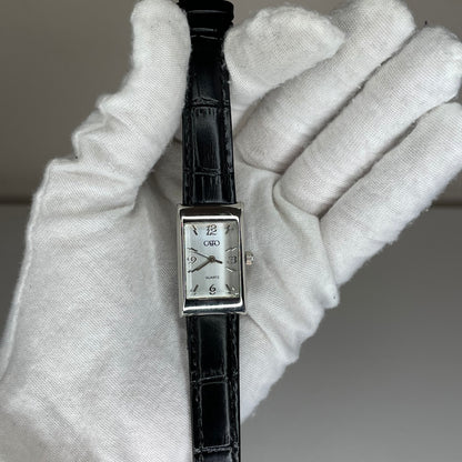 Reloj CATO Quartz Tank Rectangular 2005 | Cristal Biselado y Esfera Satinada