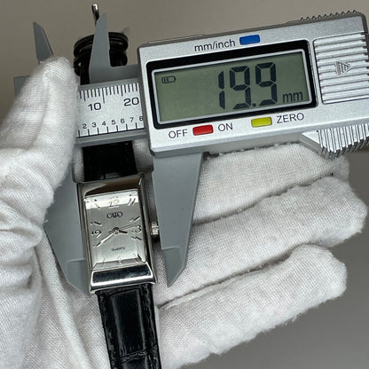 Reloj CATO Quartz Tank Rectangular 2005 | Cristal Biselado y Esfera Satinada