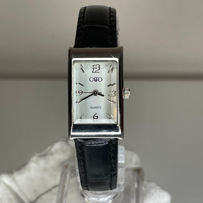 Reloj CATO Quartz Tank Rectangular 2005 | Cristal Biselado y Esfera Satinada
