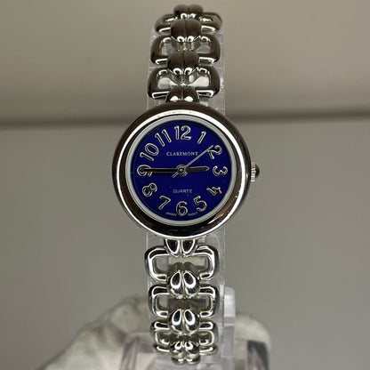 Reloj Claremont 96-017 Quartz Japan Movt Electric Blue Floral Bracelet Año 1999