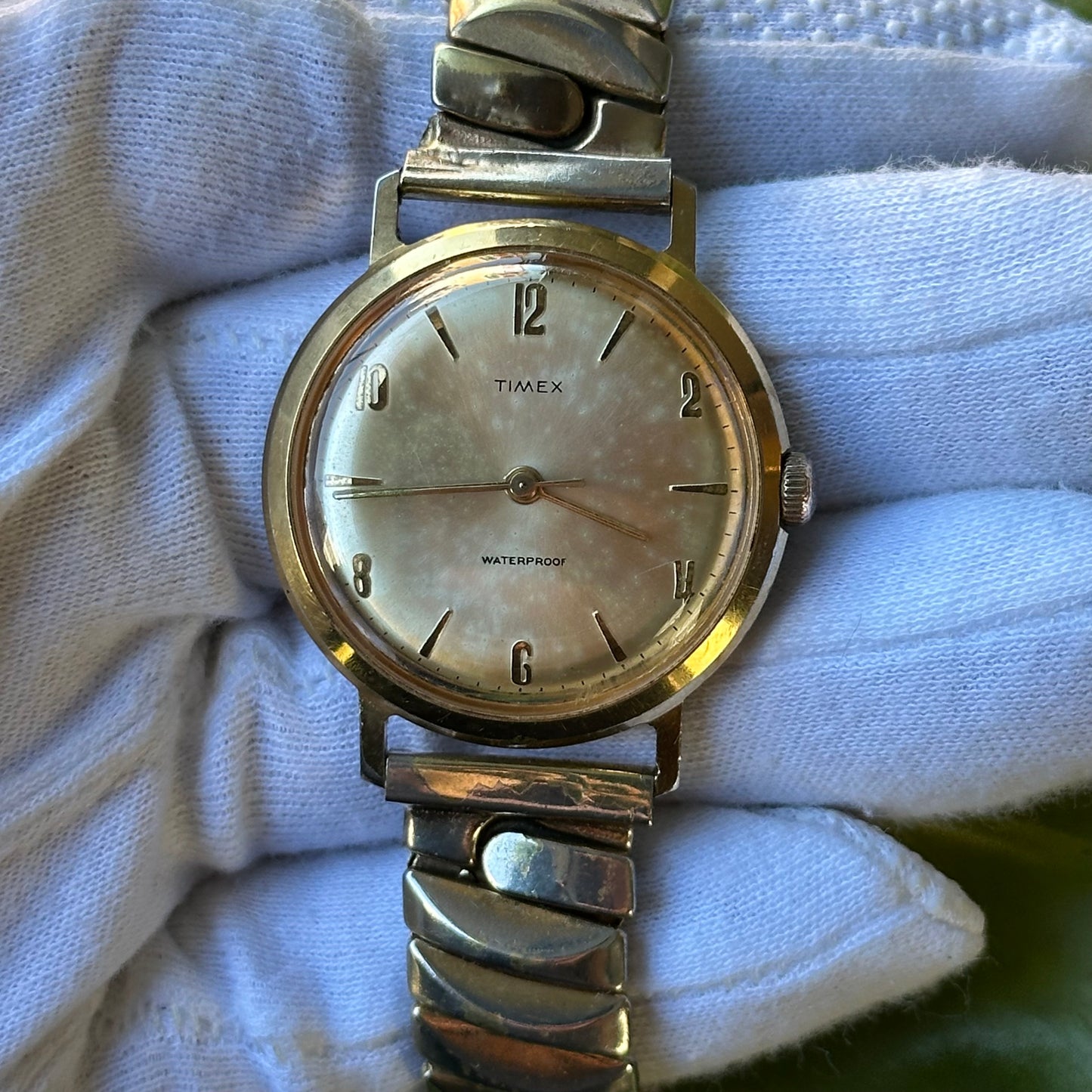 Reloj Timex Hombre A Cuerda Años 70 Dorado Funciona Perfecto único
