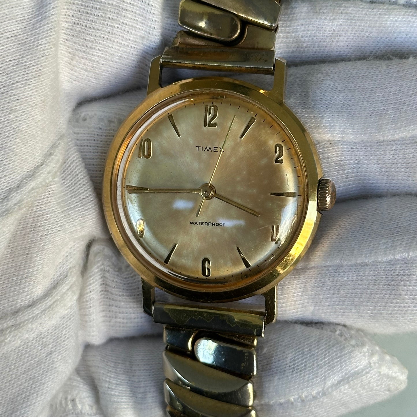 Reloj Timex Hombre A Cuerda Años 70 Dorado Funciona Perfecto único