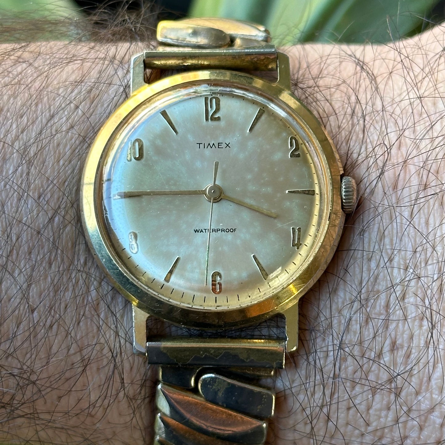Reloj Timex Hombre A Cuerda Años 70 Dorado Funciona Perfecto único