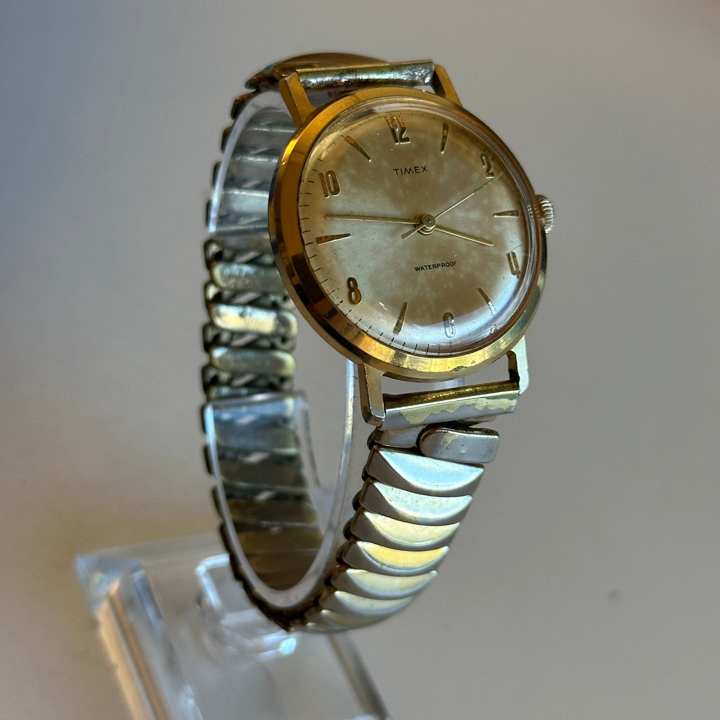 Reloj Timex Hombre A Cuerda Años 70 Dorado Funciona Perfecto único