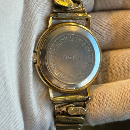 Reloj Timex Hombre A Cuerda Años 70 Dorado Funciona Perfecto único