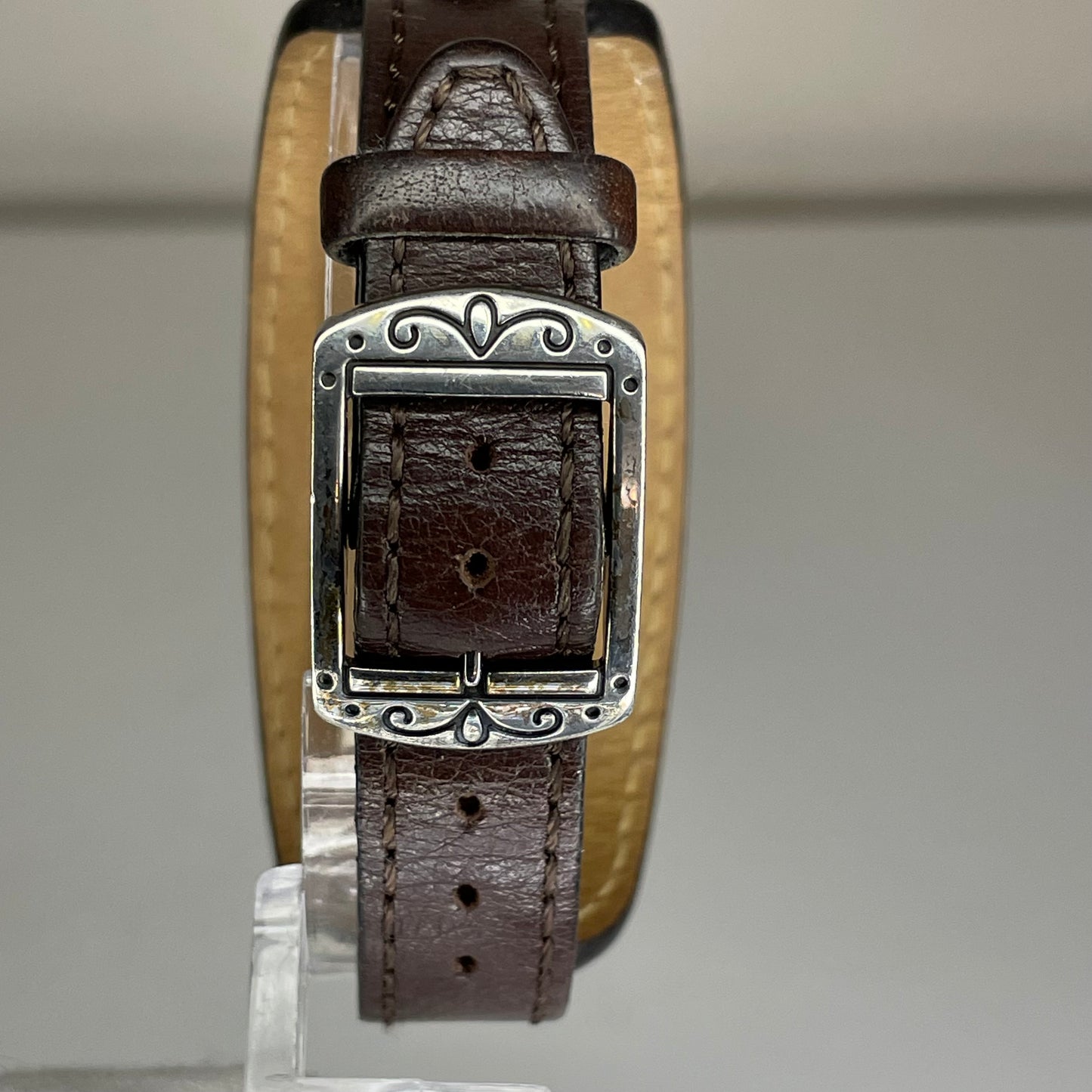Reloj Brighton Zamora Cuff Watch Original Cuero Ancho 2000s | Western Revival