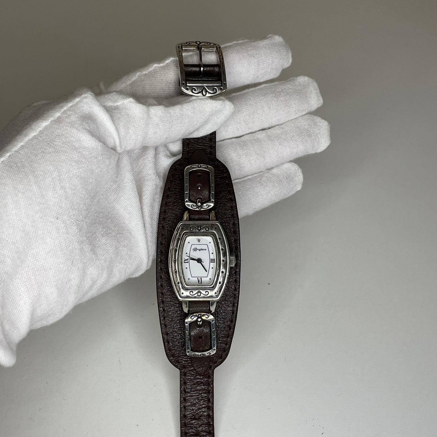 Reloj Brighton Zamora Cuff Watch Original Cuero Ancho 2000s | Western Revival