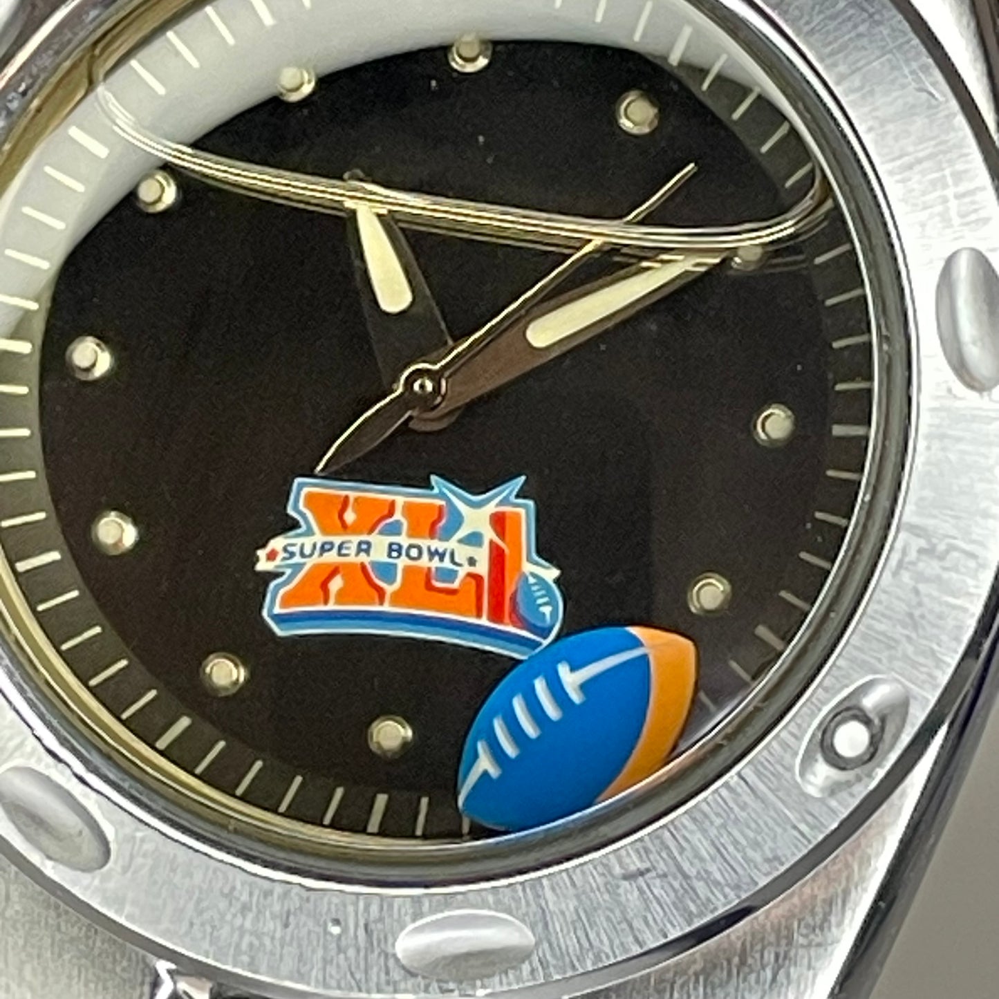 Reloj Fossil Super Bowl XLI Liquid Filled "Floating Football" | NOS | Año 2007