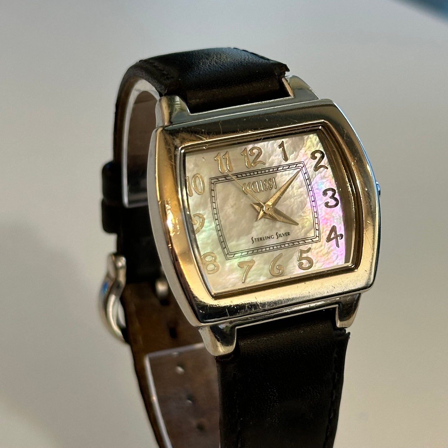 Reloj de Plata 925 ECCLISSI Mujer Años 2000's Madreperla 32mm