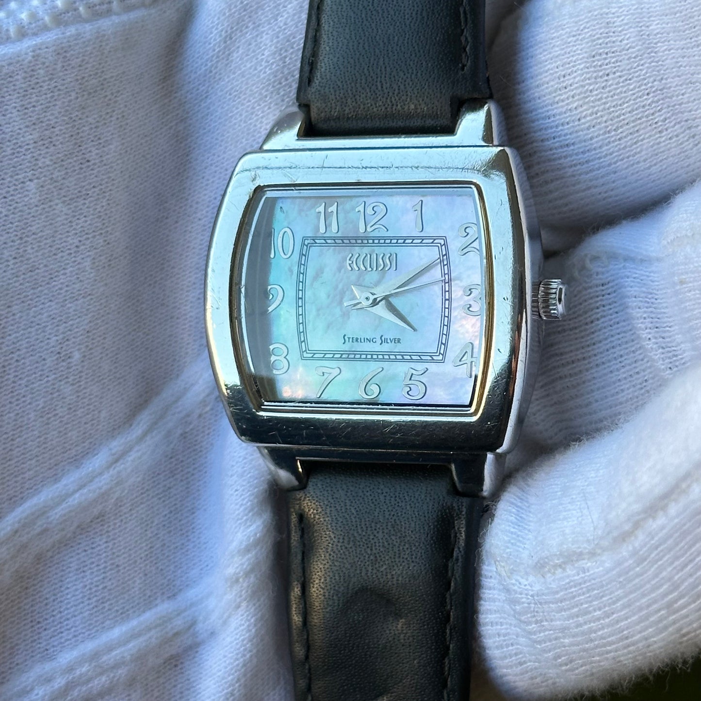 Reloj de Plata 925 ECCLISSI Mujer Años 2000's Madreperla 32mm