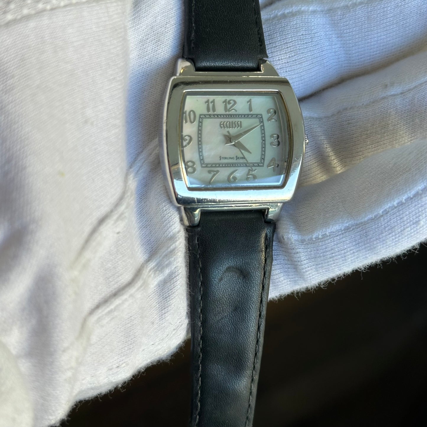 Reloj de Plata 925 ECCLISSI Mujer Años 2000's Madreperla 32mm