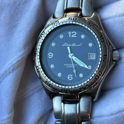 Reloj Eddie Bauer Hombre Año 1998 Acero Azul 42mm