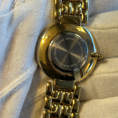 Reloj Achkar Mujer Años 90's Ultrafino Dorado Negro ÚNICO