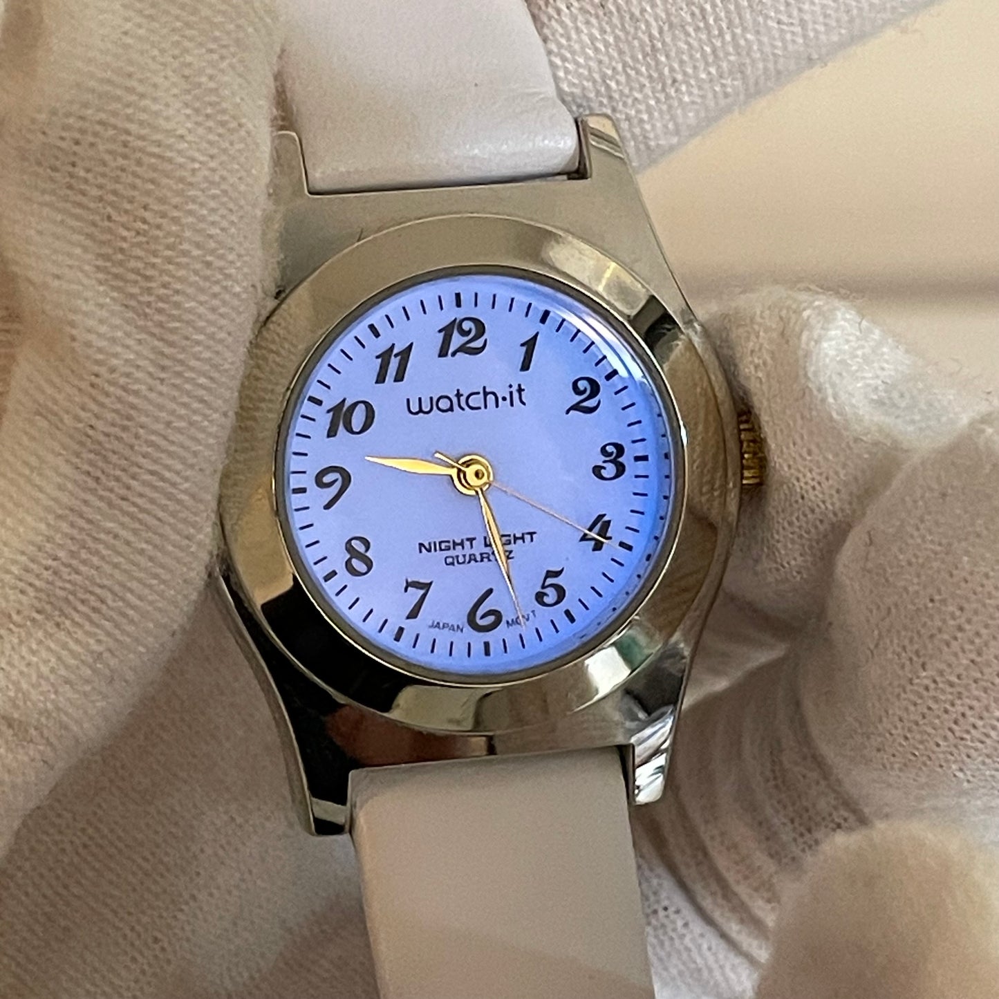 Reloj Watch-It Advance Night Light Mujer 1998 | Iluminación azul | Japan Mov.