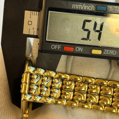 Reloj Achkar Mujer Años 90's Ultrafino Dorado Negro ÚNICO