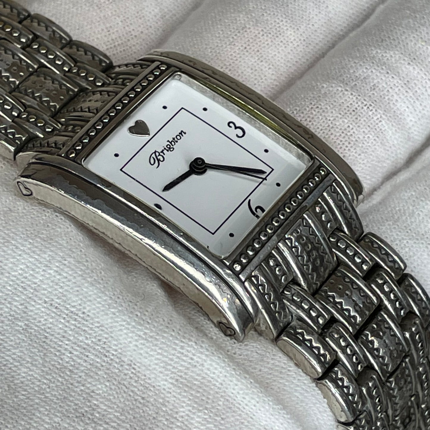 Reloj Joya de Diseño Brighton Napa Año 2005 Japan Mov. Rectangular 27 mm