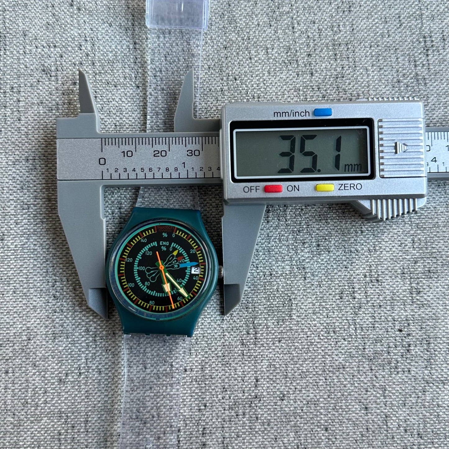Reloj Swatch Rotor GS400 Unisex 1986 Swiss Pulsera transparente