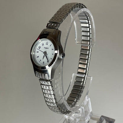 Reloj Timex Mujer 2005 Esfera Blanca Satinada 20mm Brazalete Extensible