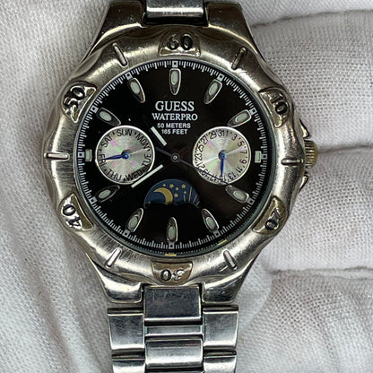 Reloj Guess Waterpro Multifunción Day-Date 1996 Moonphase Style 35mm