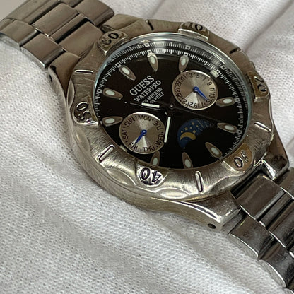 Reloj Guess Waterpro Multifunción Day-Date 1996 Moonphase Style 35mm