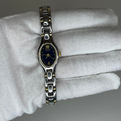 Reloj Joya Seiko Mujer 1N01-0C10 Bicolor azul Julio de 1994