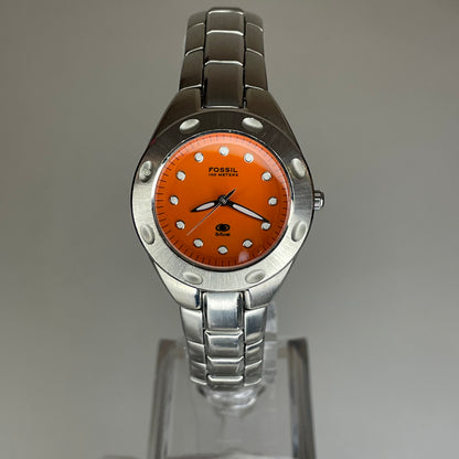 Reloj Fossil Mujer Blue AM-3354 Orange Dial 100M Año 2003
