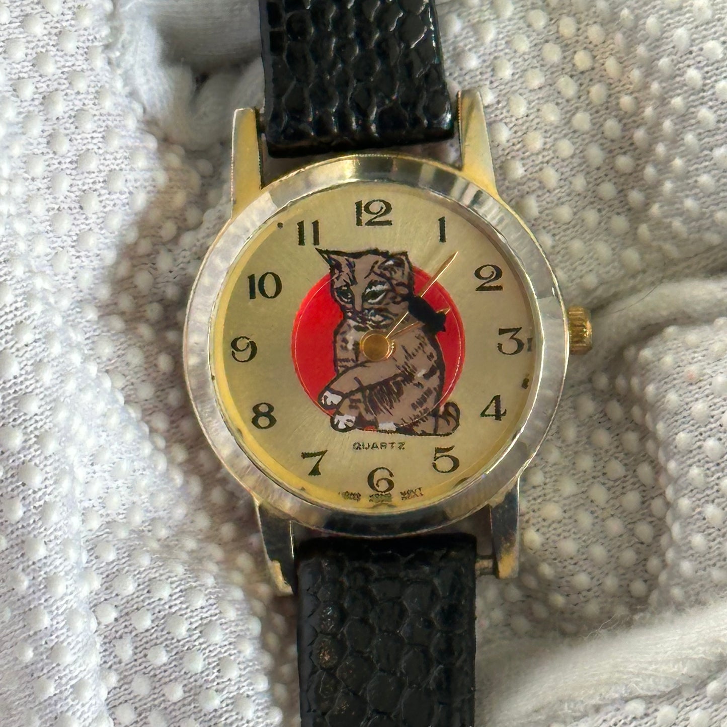 Reloj Vintage Mujer Gato-Ratón 1987 Pieza de colección 25mm Speidel