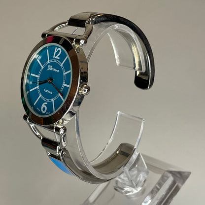 Reloj Geneva Platinum 2732 Blue Cuff Año 2002 Mujer