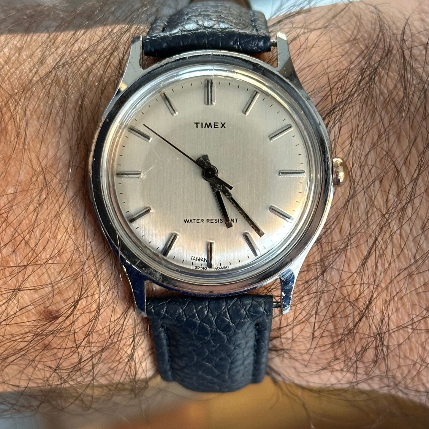 Reloj TIMEX Hombre A Cuerda 1980 Dial Gris 37mm LEER