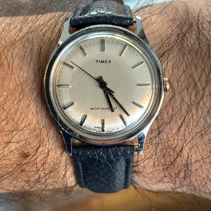 Reloj TIMEX Hombre A Cuerda 1980 Dial Gris 37mm LEER