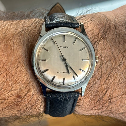 Reloj TIMEX Hombre A Cuerda 1980 Dial Gris 37mm LEER