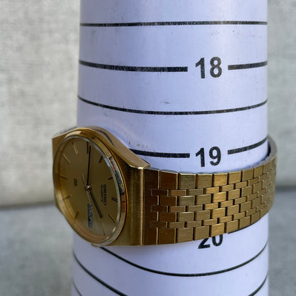 Reloj SEIKO Hombre 8223 Dorado Día Fecha NOV.1989 Pulsera Integrada