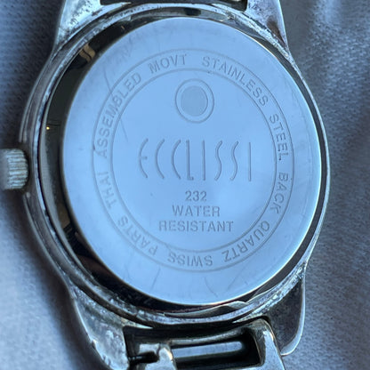Reloj Ecclissi Mujer Plata 925 Madreperla Rojo Hebilla Plata Pieza Única