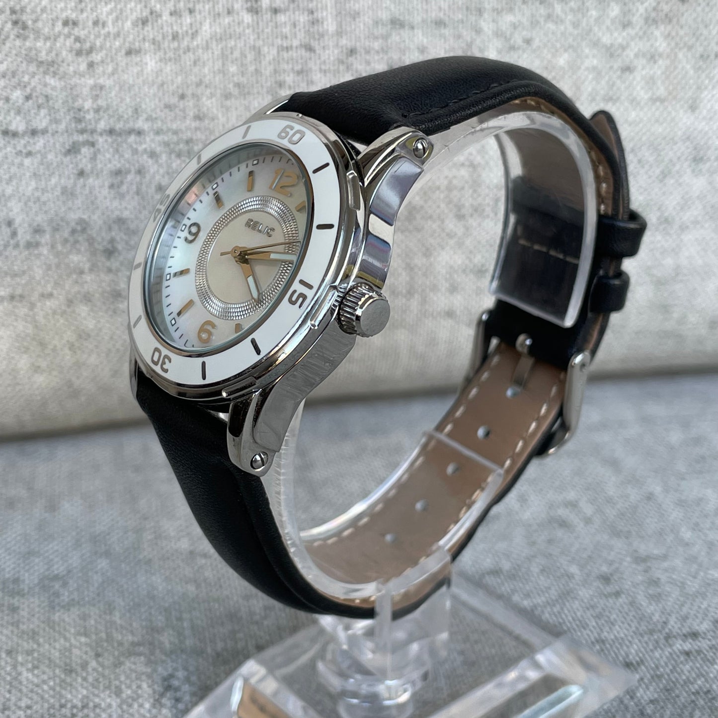 Reloj Relic by FOSSIL Mujer Madreperla Años 2010 Bisel Blanco 