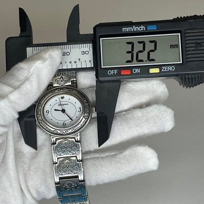 Reloj Joya Brighton Pisa Años 2000 Brazalete Ornamental Grabado Estilo NeoVictoriano ESCASO