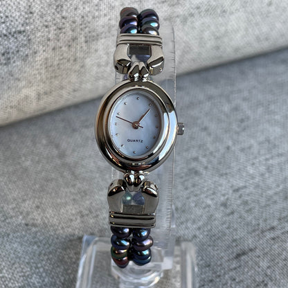 Reloj Mujer Piedras Naturales Diseño Joya máquina japonesa NEW OLD STOCK