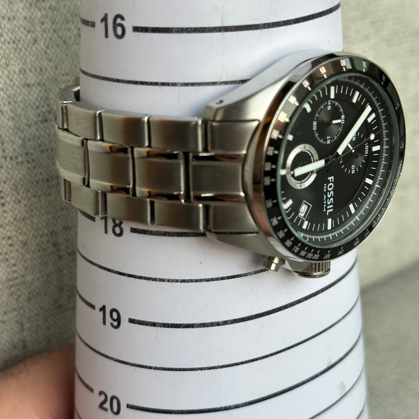 Reloj Fossil Cronógrafo Hombre Grande 2010s Acero ESCASO