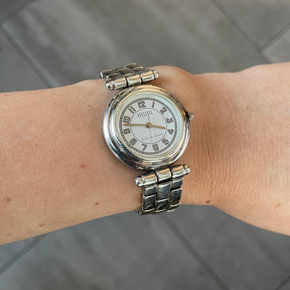 Reloj Ecclissi Mujer Plata 33mm pulsera bloques de plata 2000s ÚNICO