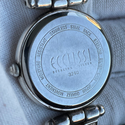 Reloj Ecclissi Mujer Plata 33mm pulsera bloques de plata 2000s ÚNICO
