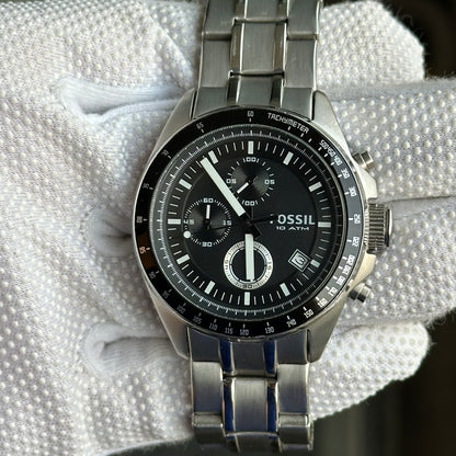 Reloj Fossil Cronógrafo Hombre Grande 2010s Acero ESCASO